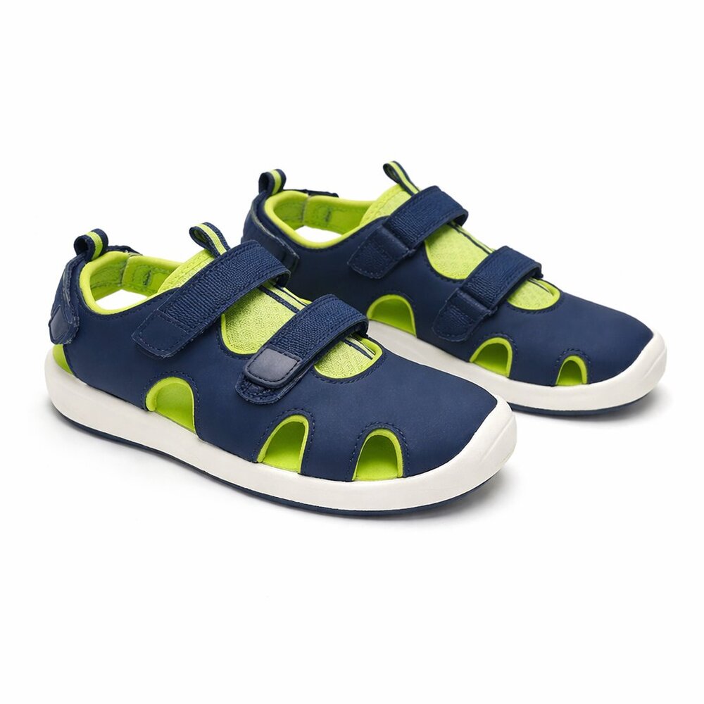 Cat & Jack Kids Navy & Lime Sport Sandals | Adjustable Velcro | Summer Play Shoe